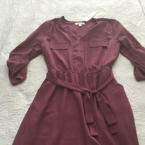 Maroon wrap dress